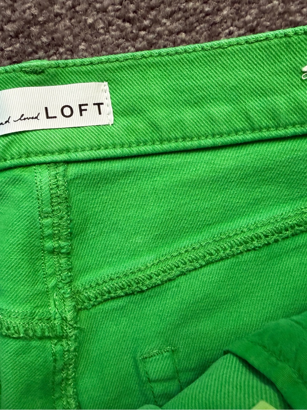 Bright Green Loft Kick Crop Jeans - Picture 5 of 8